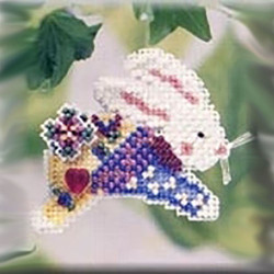Hoppin' Bunny cross stitch/beading kit