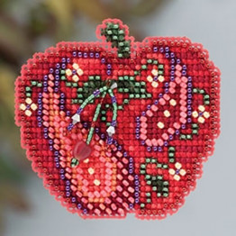 Jewelled Apple cross stitch/beading kit