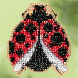 Ladybug Hug cross stitch/beading kit