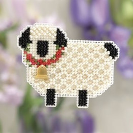 Little Lamb cross stitch/beading kit