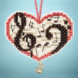 Love Notes cross stitch/beading kit
