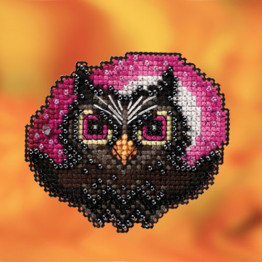 Moonlit Owl cross stitch/beading kit