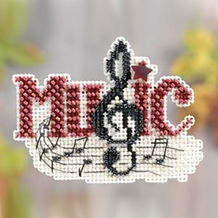 Music cross stitch/beading kit