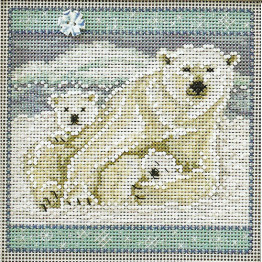 Polar Bears cross stitch/beading kit