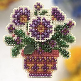 Primrose Pot cross stitch/beading kit