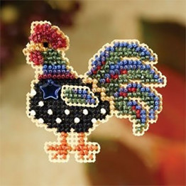Provence Rooster cross stitch/beading kit