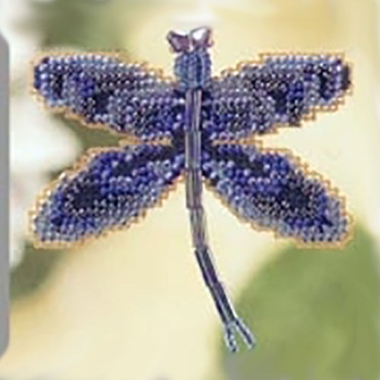 Rainbow Dragonfly cross stitch/beading kit