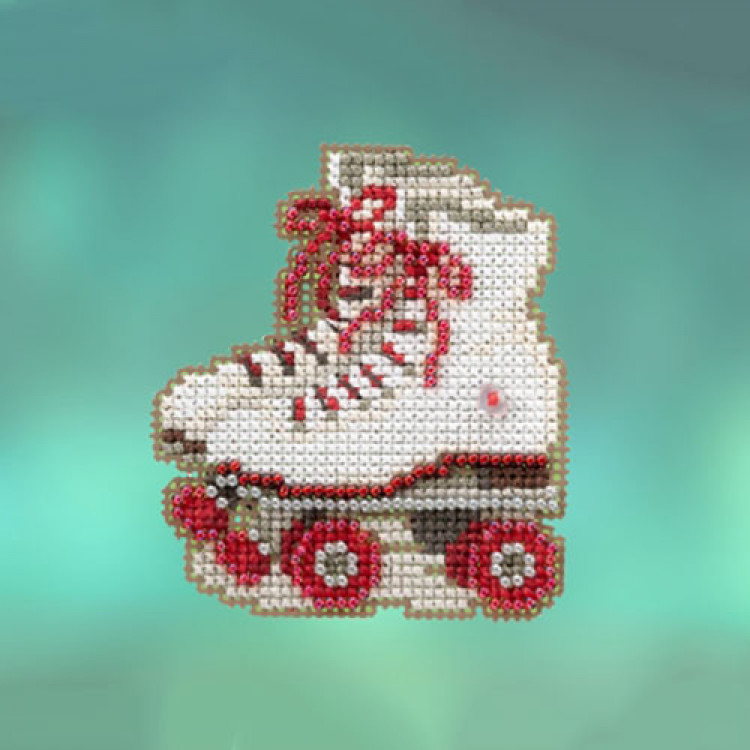 Roller Skates cross stitch/beading kit