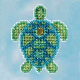 Sea Turtle cross stitch/beading kit