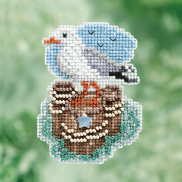 Seagull cross stitch/beading kit