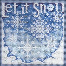Snowfall cross stitch/beading kit