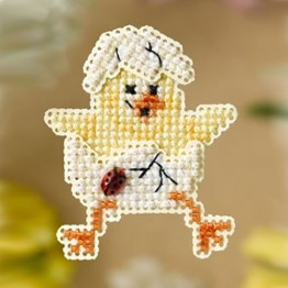 Spring Chick cross stitch/beading kit