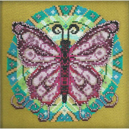 Spring Mandala cross stitch/beading kit