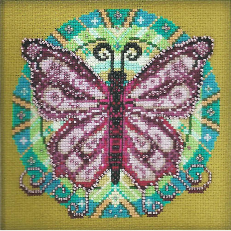 Spring Mandala cross stitch/beading kit