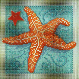 Starfish cross stitch/beading kit