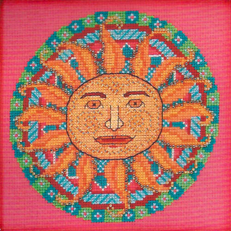 Summer Mandala cross stitch/beading kit