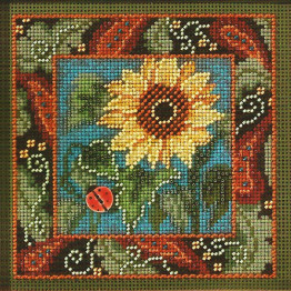 Sunflower cross stitch/beading kit