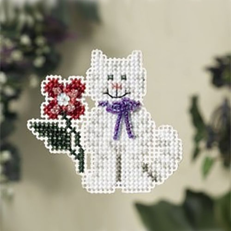 Tropical Kitty cross stitch/beading kit