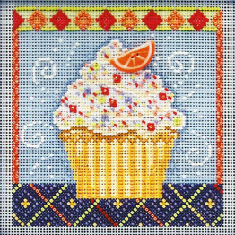 Vanilla Cupcake cross stitch/beading kit
