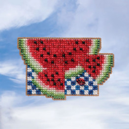 Watermelon cross stitch/beading kit