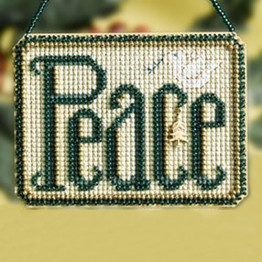 Peace cross stitch/beading kit