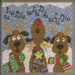 Reindeer Chorus cross stitch/beading kit