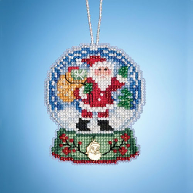 Santa Globe cross stitch/beading kit