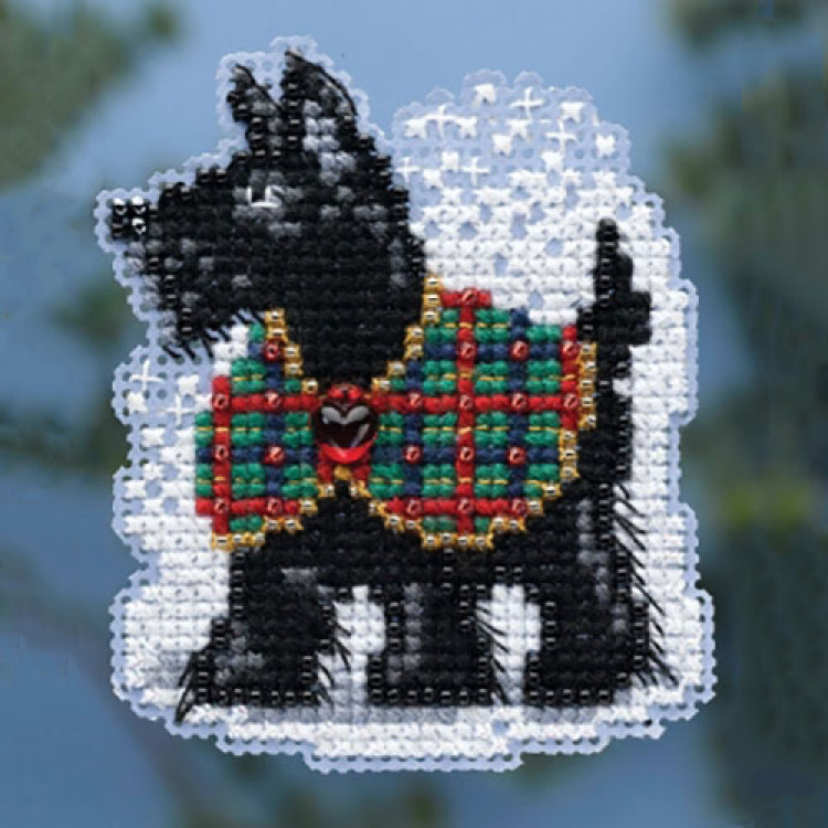 Scottie cross stitch/beading kit