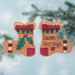 Seasons Greetings Stockings cross stitch/beading kit