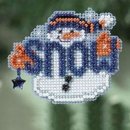 Snow Buddy cross stitch/beading kit