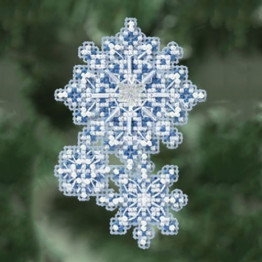 Snowflakes cross stitch/beading kit