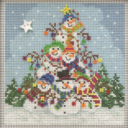 Snowman Pile cross stitch/beading kit