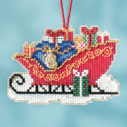 Traditional Sleigh cross stitch/beading kit