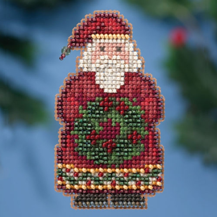Ye Old Santa cross stitch/beading kit