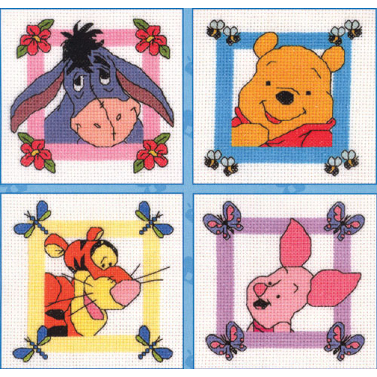 Pooh and Friends Framed Portraits (set of 4)
